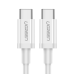UGREEN USB-C to USB-C + USB-A Cable QC 3.0 PD 3A 1m (White)