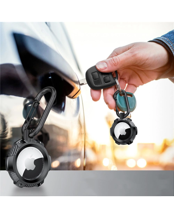 Чехол Tech-Protect TPUCarbon для Apple AirTag - черный