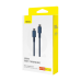 Кабель USB-C - USB-C Baseus Tungsten Gold, 100 Вт, 1 м (синий)