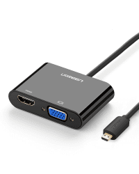 Ugreen video adapter micro HDMI - HDMI + VGA 30cm black (MM115)