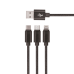 Обложка книги «Setty 3in1 cable USB - Lightning + USB-C + microUSB 1,0 m 2A black nylon»