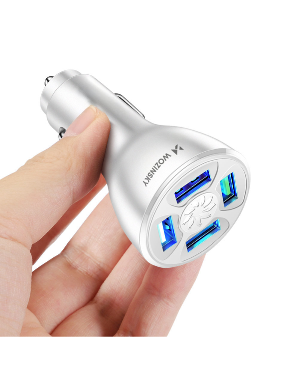 Wozinsky WCCAW 50W 4x USB-A QC car charger - white