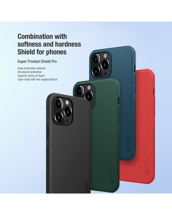 Дополнительное изображение книги «Nillkin Super Frosted PRO Back Cover for iPhone 13 Pro Max Black (Without Logo Cutout)»