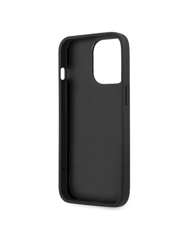 KLHCP13LSAKHSL Karl Lagerfeld PU Saffiano Karl Head Case for iPhone 13 Pro Silver