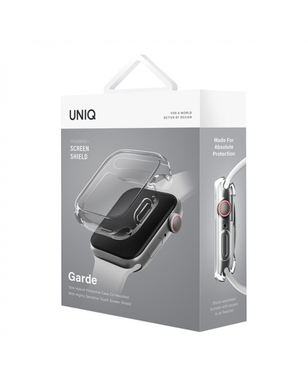 Uniq Garde Case for Apple Watch 45mm, Transparent