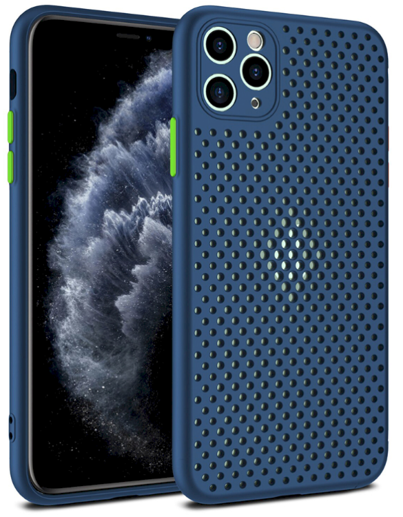 Fusion Breathe Case Силиконовый чехол для Apple iPhone 12 Mini Синий