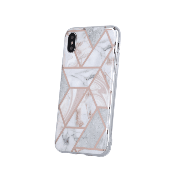 Fusion Geometric Marble Силиконовый чехол для Huawei P30 Lite розовый