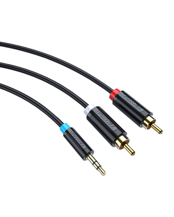 3.5mm Male to 2x Male RCA Cable 3m Vention BCLBI Black