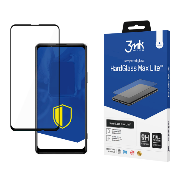 Обложка книги «Sony Xperia 1 III 5G Black - 3mk HardGlass Max Lite™ screen protector»