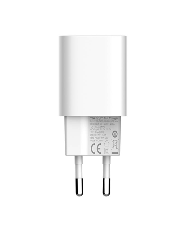 Wall charger LDNIO A2318C USB, USB-C 20W + USB-C Cable