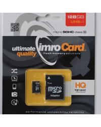 Imro memory card 128GB microSDHC cl. 10 UHS-I + adapter