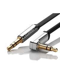 Ugreen AUX 3,5 mm mini jack flat angle cable 0,5 m black (AV119 10596)