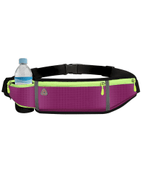 Ultimate reflective stripe Running Belt with headphone outlet 4-pocket Purple