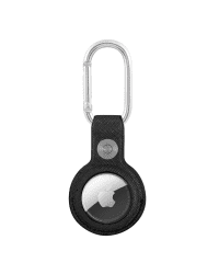 GUATPSASRSK Guess PU Saffiano Script Dog Clip AirTag Case Black