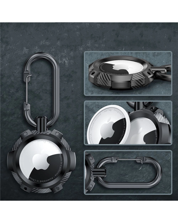Чехол Tech-Protect TPUCarbon для Apple AirTag - черный