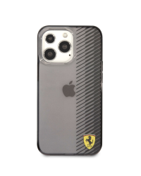 FEHCP13XUYEK Ferrari Gradient Transparent Hard Case for iPhone 13 Pro Max Black