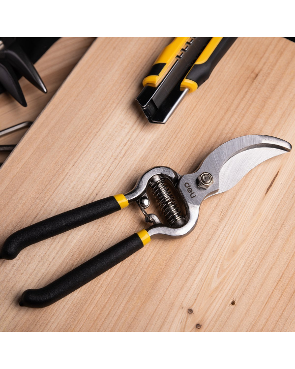 Садовые ножницы 8" Deli Tools EDL2778 (черный)