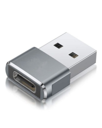 Переходник Fusion OTG USB 3.0 на USB-C 3.1 серебристого цвета