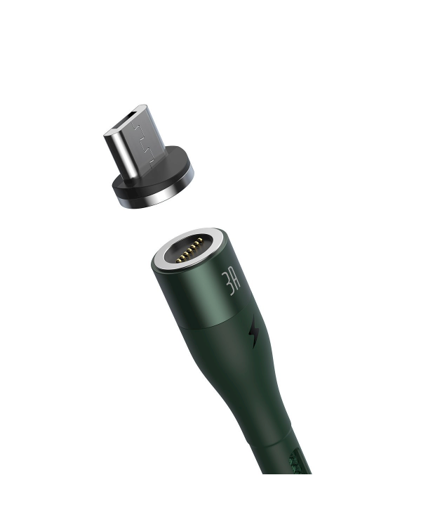 USB magnetic cable - Micro USB Baseus Zinc 2.1A 1m (green)