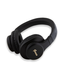 Guess PU Leather 4G Tone on Tone Script Logo BT5.3 Stereo Headphone Black