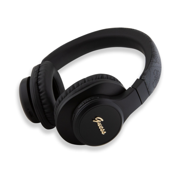 Обложка книги «Guess PU Leather 4G Tone on Tone Script Logo BT5.3 Stereo Headphone Black»