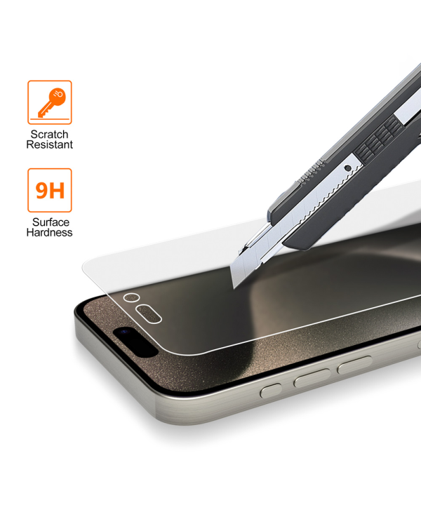 Vmax tempered glass 0.33mm clear glass for  iPhone 15 6,1" matte