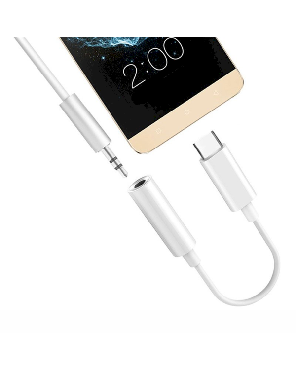 USB Type C to 3.5 mm mini jack Female Adapter black