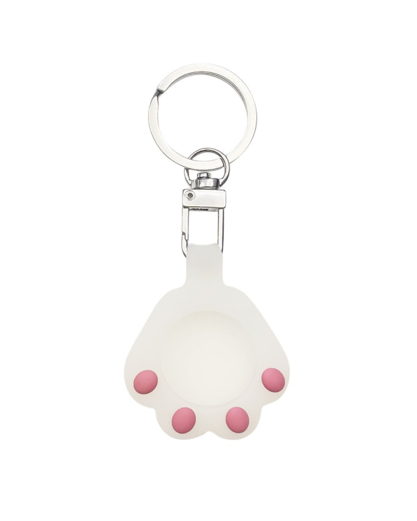 Fusion Cat Paw брелок для Apple AirTag с кольцом для ключей белый