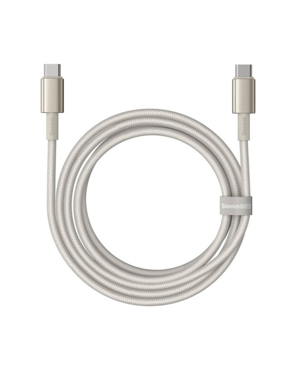 Кабель USB-C - USB-C Baseus Tungsten Gold, 100 Вт, 2 м (золото)