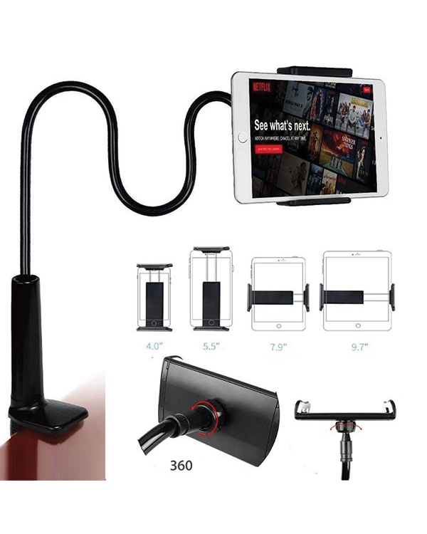 AWEI uchwyt biurkowy X3 4"-10,5" czarny |black długie ramię