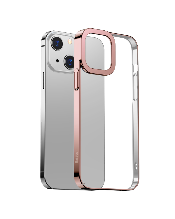 Baseus Glitter Transparent Case for iPhone 13 (pink)