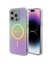 Guess GUHMP15LHITSP iPhone 15 Pro 6.1" różowy|pink hardcase IML Iridescent MagSafe