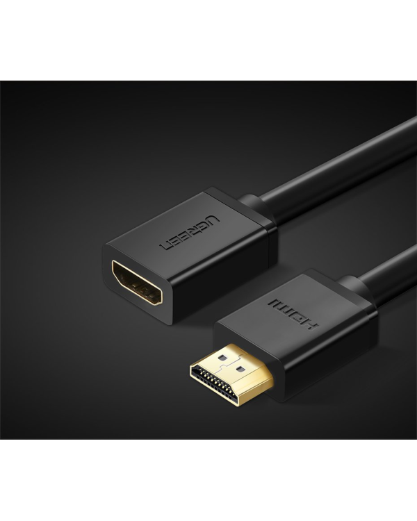 HDMI male to HDMI female cable UGREEN HD107, FullHD, 3D, 2m (black)