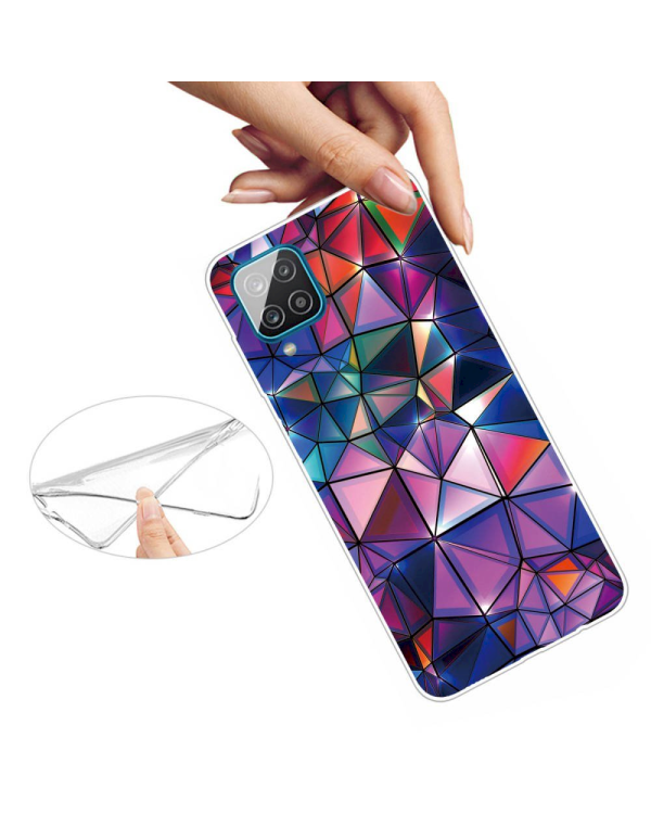 Fusion triangle силиконовый чехол для Samsung A125 Galaxy A12 синий - фиолетовый