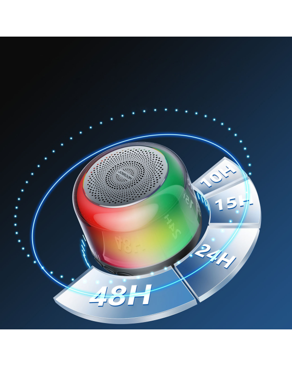 Joyroom bluetooth 5.0 RGB Wireless Speaker Black (JR-ML03)