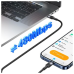 USAMS USB-C кабель к USB-C 60W 1,2 м алюминиевый кабель данных SY серии SJ724USB01 (US-SJ724)