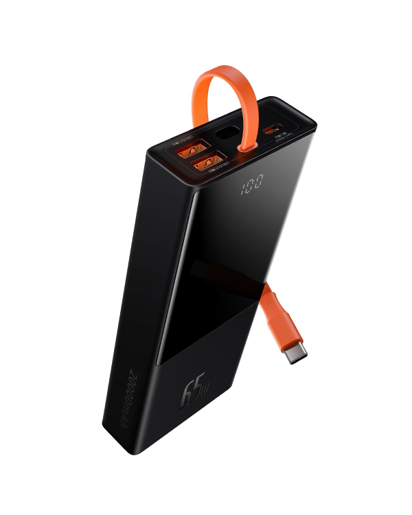 PowerBank Baseus 20000mAh, PD, 2xUSB + USB-C, USB-C cable, 65W