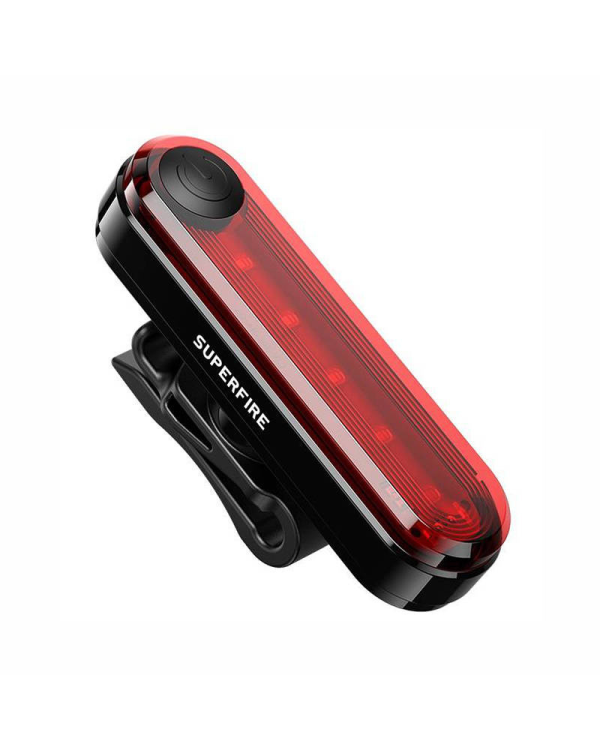 Задний велосипедный фонарь Superfire BTL01, USB, 230 мАч