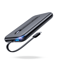 Joyroom Linglong power bank 10000mAh 20W Power Delivery Quick Charge USB / USB Type C / built-in USB Type C cable black (JR-L001 black)