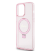 Guess IML Ring Stand Glitter MagSafe Case for iPhone 15 Pro Max Pink
