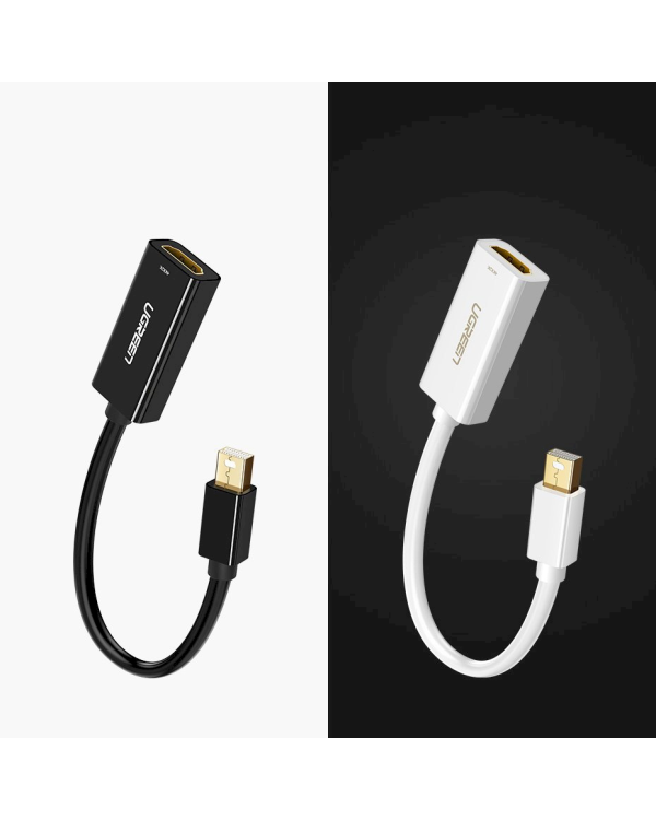 Ugreen FHD (1080p) HDMI (female) - Mini DisplayPort (male - Thunderbolt 2.0) adapter cable white (MD112 10460)