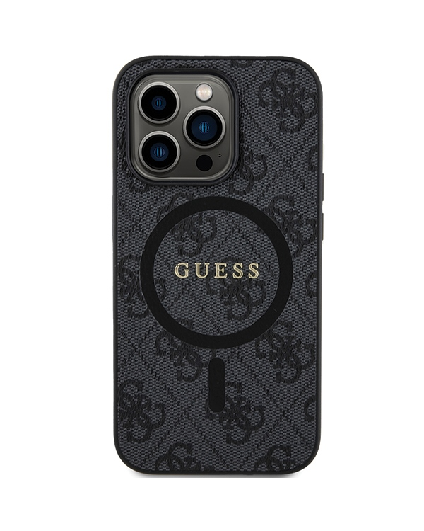Дополнительное изображение книги «Guess GUHMP13XG4GFRK iPhone 13 Pro Max 6.7" czarny|black hardcase 4G Collection Leather Metal Logo MagSafe»