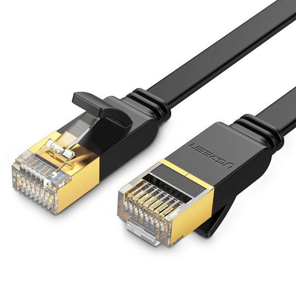UGREEN Ethernet RJ45 Flat network cable , Cat.7, STP, 0.5m (Black)