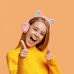 Наушники Borofone BO18 Cat Ear bluetooth розовый