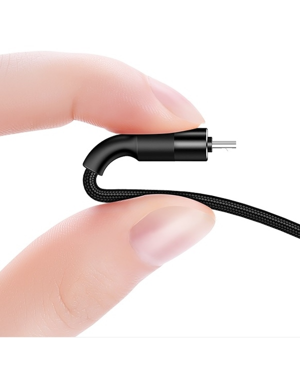 Дополнительное изображение книги «USAMS Kabel pleciony U5 2A USB-C czarny |black 1,2m SJ221TC01 (US-SJ221)»