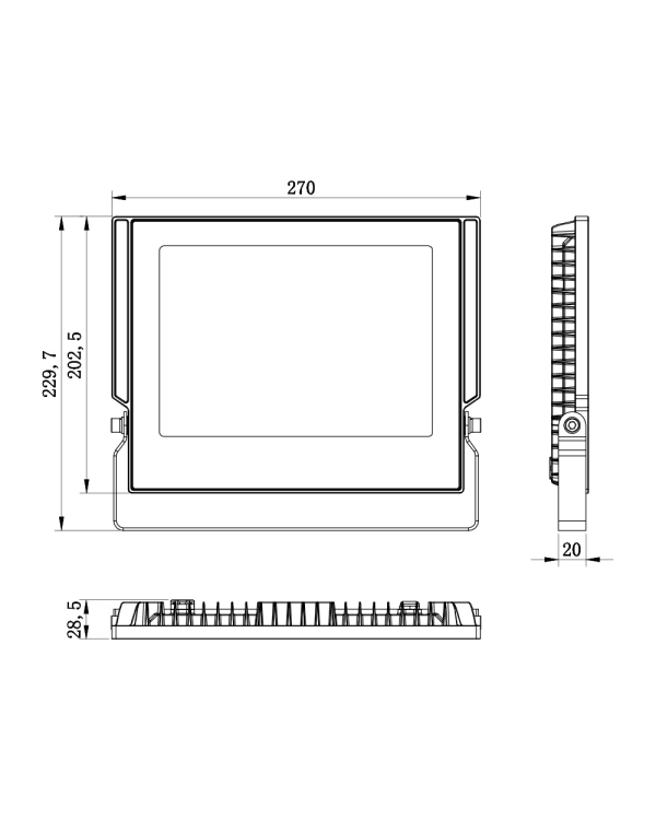 Floodlight LED ASPIRE 100W 4500K 11000lm 230V Forever Light
