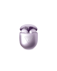 Guess GUTWST82TRU TWS Bluetooth Headphones + Purple|Purple Triangle Logo Docking Station