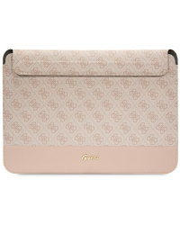 Guess Sleeve GUCS14PS4SGP 14" pink|pink 4G Stripe Metal Logo