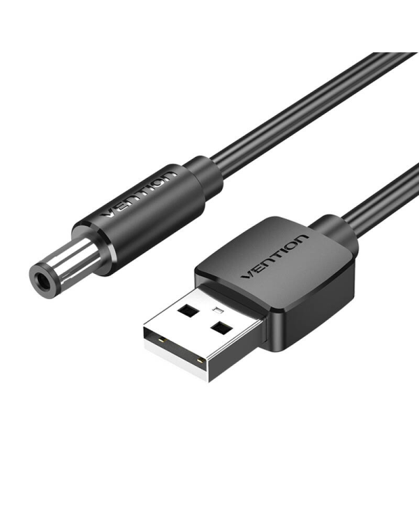 Кабель питания USB 2.0 - DC 5,5 мм Barrel Jack 5V Vention CEYBF 1 м (черный)