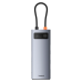 Baseus Metal Gleam 7in1 HDMI 4K 60Hz USB-C Hub | 3x USB 3.0 | USB-C PD | SD | microSD - Gray